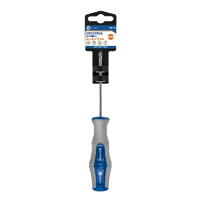 Отвертка Ultra Grip SL 3,0 х 75 мм, CR-V, двухкомпонентная рукоятка, подвес