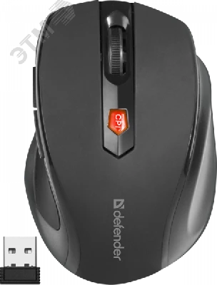 Мышь беспроводная Ultra мм-315 800-1600 dpi, 6 кнопок, черный