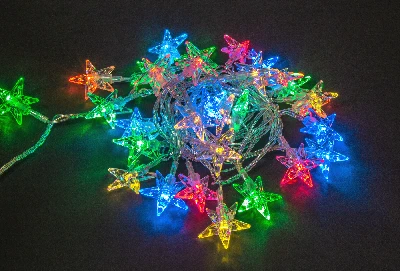 Гирлянда новогодняя светодиодная NGF-D005-30RGBY-230-звездочки Navigator Group 14043 21448