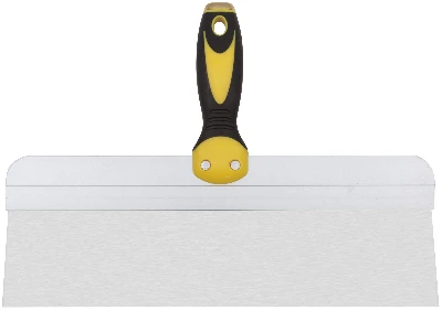 Шпатель фасадный нержавеющий Профи, прорезиненная ручка с метал.бойком 350 мм FIT 6445 06445