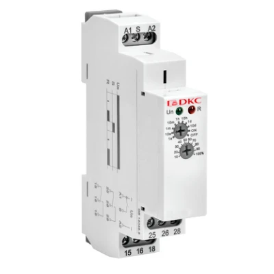 Реле времени, задеркжка времени, конфигурация контакта 2CO, AC/DC 12-240В DKC DRM-TB-2-240