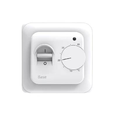 Терморегулятор Ридан Base для теплого пола,  с датчиком темературы на проводе, белый, 16А