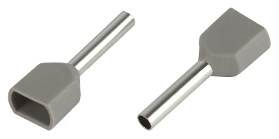 Наконечник-гильза с изолированным фланцем (упаковка 10 шт.) NO-225-12 (двойной) НШвИ(2) 0,75-10