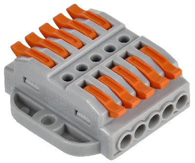 Строительно-монтажная клемма СМК 222-4155P проходная с площадкой (50шт/упак) IEK UKZ20-4155P-050