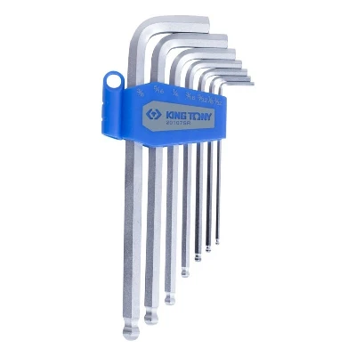 Набор Г-образных шестигранников 3/32'-3/8', с шаровым окончанием, 7 предметов King Tony 20107SR