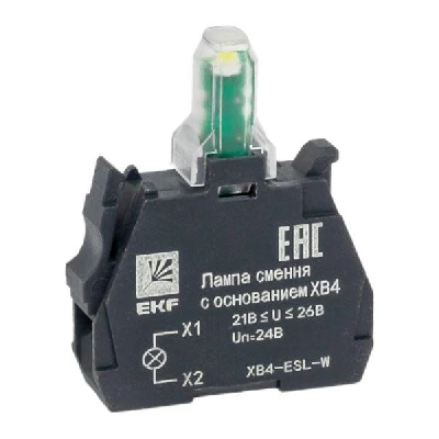 Лампа сменная c основанием XB4 белая 24В PROxima EKF XB4-ESL-W