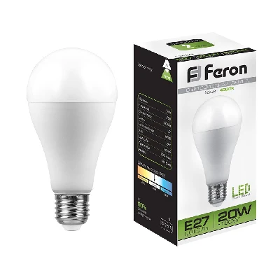 Лампа светодиодная LED 20вт Е27 белый FERON LB-98 25788