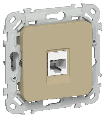 FLITE Розетка компьютерная RJ45 категория 5Е UTP РК5е-1-0-ФлХ хаки IEK