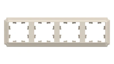 ATLASDESIGN ANTIQUE 4-постовая рамка, универсальная, БЕЖЕВЫЙ Systeme Electric ATN100204