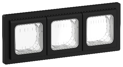 FLITE Рамка 3-местная IP55 Рпро-3-55-ФлЧ черный IEK