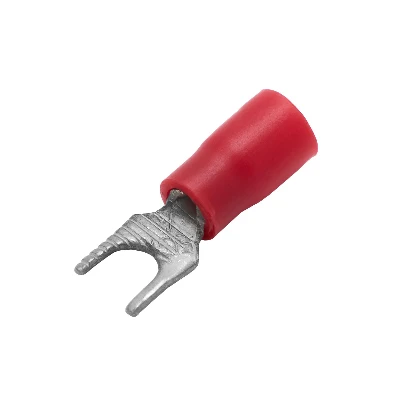 Наконечник вилочный НВИ 1.5-4 с изолированным фланцем красный (100шт)