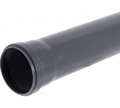 Труба канализационная 50 х 1000 мм, толщина 1.8, PP однораструбная, серая Политэк 115100
