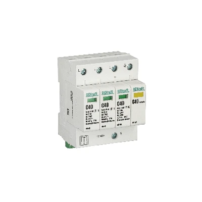 Ограничитель перенапряжения четырехполюсный ОП-101 4п 40кА С 420В Dekraft 18018DEK