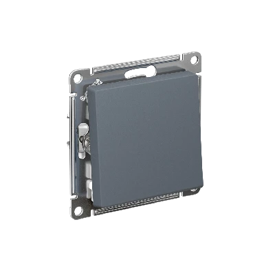 ATLASDESIGN 1-клавишный ПЕРЕКЛЮЧАТЕЛЬ, сх.6, 10АХ, быстрозажимные клеммы, ГРИФЕЛЬ