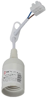 Патрон Е27 с клеммной колодкой,пластик, белый (50/200/6000) ЭРА Б0043676