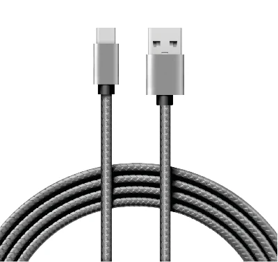 Кабель USB-Type-C, 3A, nylon, grafit, 1m, 18-1896, REXANT