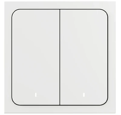 Выключатель умный беспроводной двухклавишный белый Яндекс, YNDX-00535