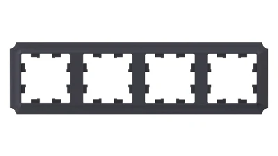 ATLASDESIGN ANTIQUE 4-постовая рамка, универсальная, КАРБОН Systeme Electric ATN101004