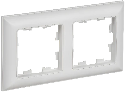 BRITE Рамка 2-местная РУ-2-БрАБ арктический белый/белый IEK