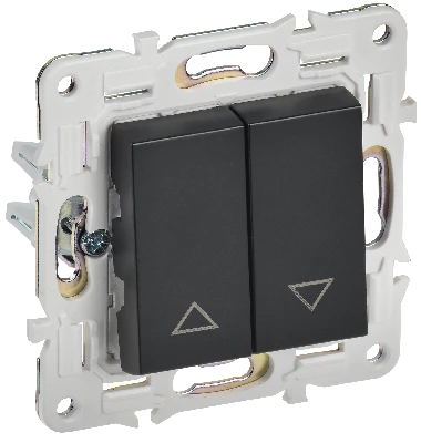 SKANDY Выключатель жалюзи 10А SK-V12Bl черный IEK