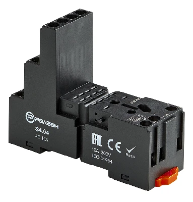 Розетка для реле RP4.34 и модуля защиты и индикации PM8, 10А