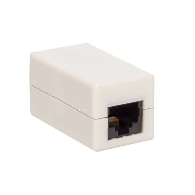 Адаптер проходной TERACOM Cat.5E неэкранированный RJ45-RJ45 белый EKF TRC-INLC-2RJ45-5EUTP-WH
