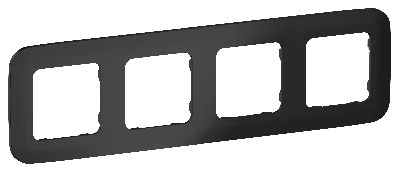 FLITE ARTISTIC Рамка 4-местная РУ-4-А-ФлЧ черный IEK