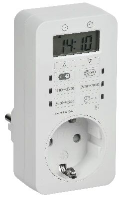 РТЭ-6 Розетка-таймер электронный 1мин 24ч 16А IP20 IEK