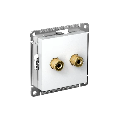 Аудиорозетка ATLASDESIGN двухместная белый