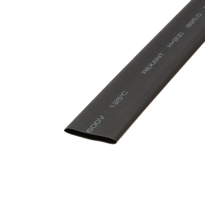 Термоусаживаемая трубка 25,0 12,5 мм, черная, упаковка 10 шт. по 1 м, REXANT 22-5008