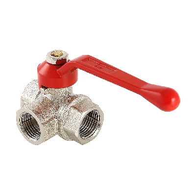 Кран шаровой трехходовой 1/2' ВВ тип Т VALTEC VT.361.N.04 AAV361004