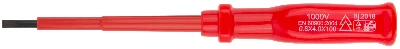Отвертка изолированная 1000 В, CrV сталь, пластиковая ручка 4х100 мм SL FIT 55802