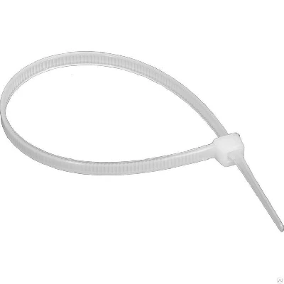 Хомут-стяжка кабельная нейлоновая 300x3,6 мм, белая, упаковка 100 шт, REXANT 07-0300