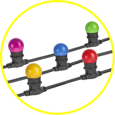 Гирлянда новогодняя светодиодная NGF-01-20-40-E27-BL 20м 50 патронов Navigator Group 61553 20793