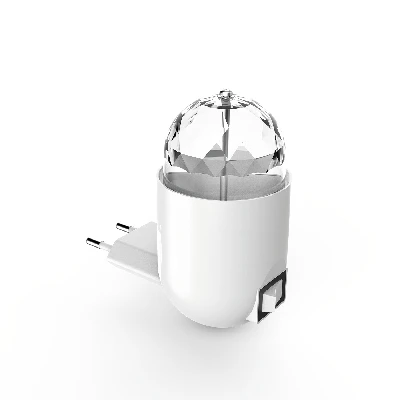 Светильник ночник розеточный 3 Вт Белый IP20 с фиксированной проекцией ДИСКО MOOD Gauss