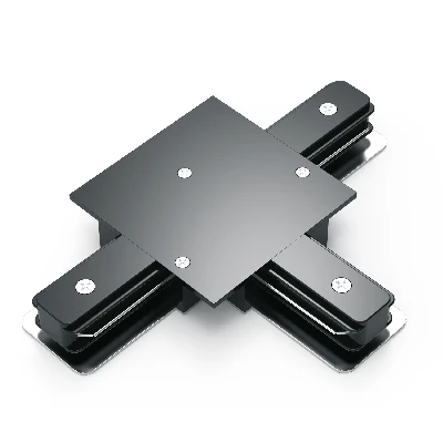 Коннектор для встраиваемых трековых шинопроводов AC 220В Черный IP20 Т-образный Track Gauss