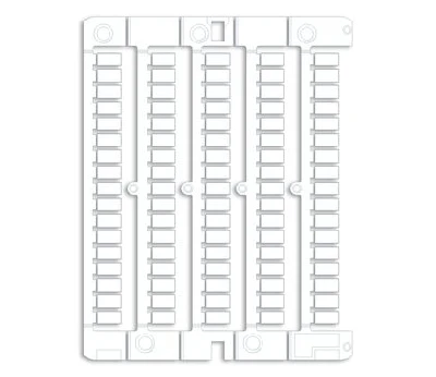 Маркировка для клемм, жесткая, 5х10мм. Период 5мм. Белая (100 шт на 1 листе) DKC NUPUTUK0510