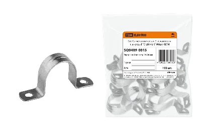 Скоба металлическая 2-х лапковая с внутренним d 19-20 мм (100шт)