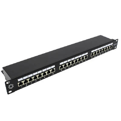 Патч-панель 19'. 24 порта RJ-45. FTP. Cat.5e. 1U SUPRLAN 10-0402