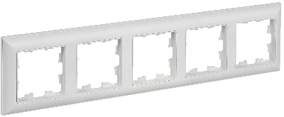 BRITE Рамка 5-местная РУ-5-БрАБ арктический белый/белый IEK