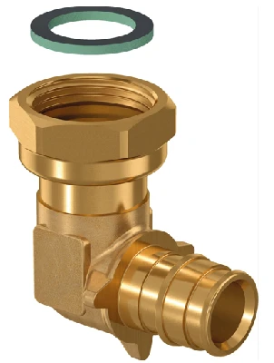 Угольник ВР 16 x 1/2' с накидной гайкой, аксиальный, латунный Usystems 1135778