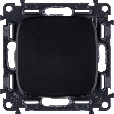 Valena ALLURE Выключатель 10АХ 250В с лицевой панелью Безвинтовые зажимы Антрацит