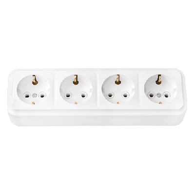 Беларусь Розетка 4 поста наружная с заземлением БелТИЗ PА16-266 Розетка РА16-266