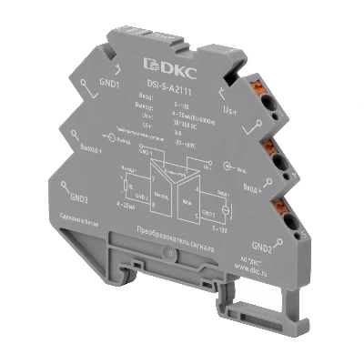 Преобразователь сигнала DSI, 6,2 мм 1 вход 0…10 В, 1 выход 4…20 мА