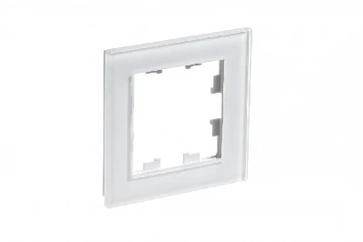 Рамка однопостовая ATLASDESIGN NATURE, СТЕКЛО БЕЛЫЙ Systeme Electric ATN320101