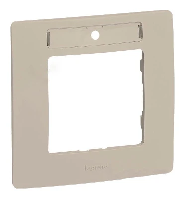 Рамка 1-местная с держателем для маркировки слоновая кость ETIKA