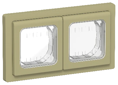 FLITE Рамка 2-местная IP55 Рпро-2-55-ФлО оливковый IEK