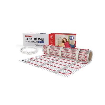 Теплый пол, нагревательный мат Classic RNX-15-2250, двухжильный, с экраном, площадь 15 кв м, 0.5х30 м, 2250 Вт, REXANT 51-0527-2