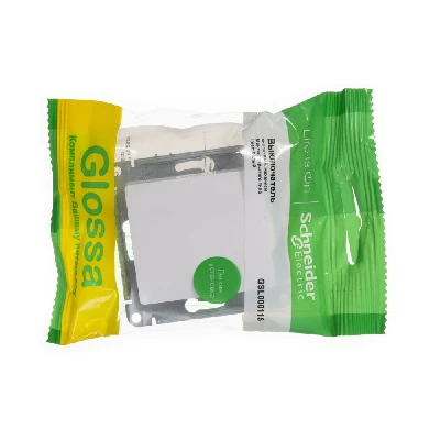 GLOSSA Кнопка нажимная в рамку белый схема 1 Systeme Electric GSL000115