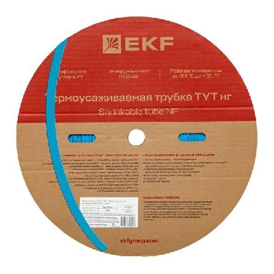 Трубка термоусаживаемая ТУТ нг 10/5 синяя рулон PROxima EKF tut-10-g